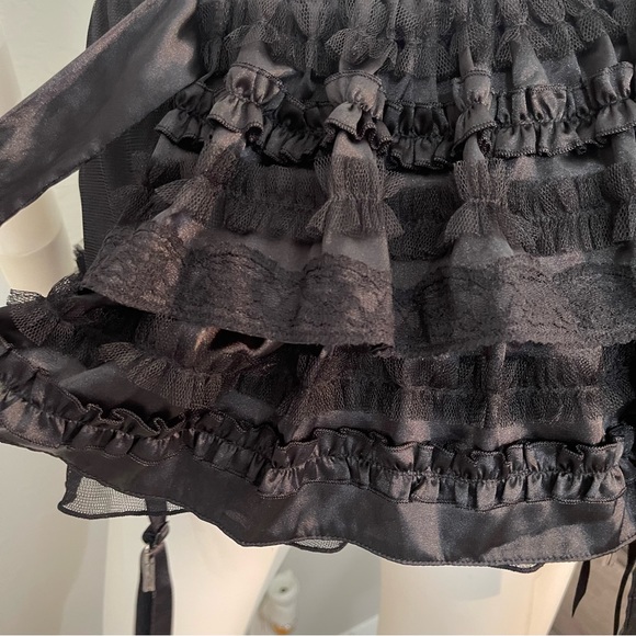 36D VS Victoria’s Secret Sexy little things pink stripe Bra  ruffle garter skirt - Picture 15 of 16